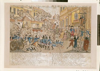 The Terrible Night in Paris, 10th August 1792 by French School